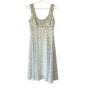 Connected Apparel Vintage Midi Dress Size 10 Floral Scoop Neck Cottage Feminine